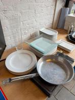 Partij horeca servies leistenen platen proffesioneel borden, Ophalen of Verzenden, Zo goed als nieuw