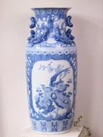 Top stuk! Chinees porseleinen, blauw met witte vaas, Ophalen