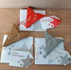 3 MINI PAPIEREN KERSTSTERREN KERSTKAART, Verzenden, Zo goed als nieuw