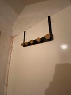 Deurkapstok - zwart met hout, Huis en Inrichting, Woonaccessoires | Kapstokken, Ophalen, Gebruikt, Overige typen, Minder dan 100 cm