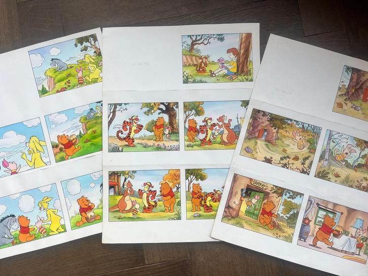 3 Originele Tekeningen Winnie de Poeh!, Antiek en Kunst, Kunst | Tekeningen en Foto's, Ophalen of Verzenden