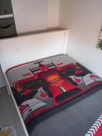 1 persoonsbed 90x 200 wit, van hout, Gebruikt, 90 cm, Eenpersoons, Wit