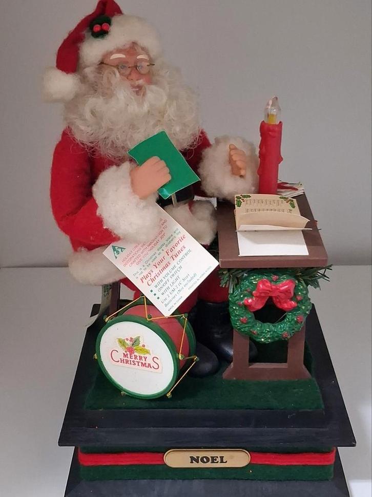 Holyday noel kerstman achter zijn bureau met licht en muziek, Diversen, Kerst, Ophalen