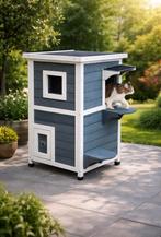 Kattenhuis, 2 verdiepingen van hout, inklapbaar dak, Verzenden, Nieuw