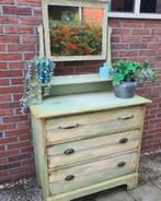 Oude kaptafel ladenkast met spiegel grenen boeren antiek, Ophalen, Zo goed als nieuw, 50 tot 100 cm, Minder dan 100 cm