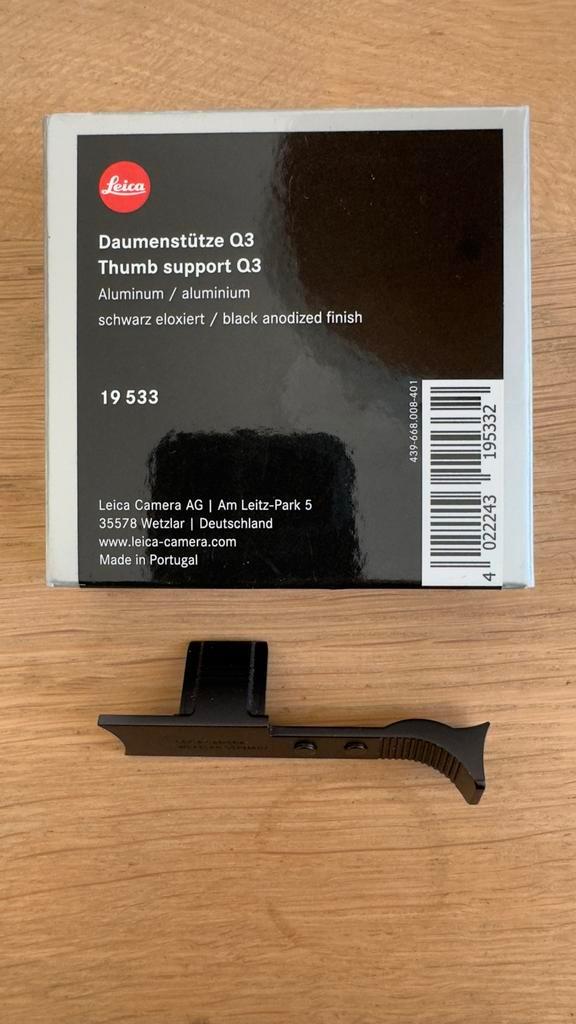 Leica duimgrip Thumb grip 19533 leica Q, Q3, Q3-43 in doos, Audio, Tv en Foto, Fotocamera's Digitaal, Zo goed als nieuw, Overige Merken