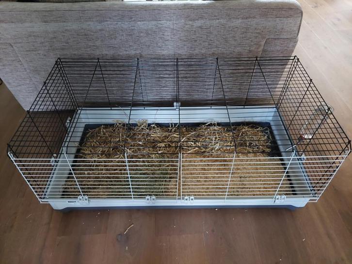 Konijnenhok 120x60 Ferplast, Dieren en Toebehoren, Knaagdieren en Konijnen | Hokken en Kooien, Zo goed als nieuw, Kooi, 60 tot 90 cm