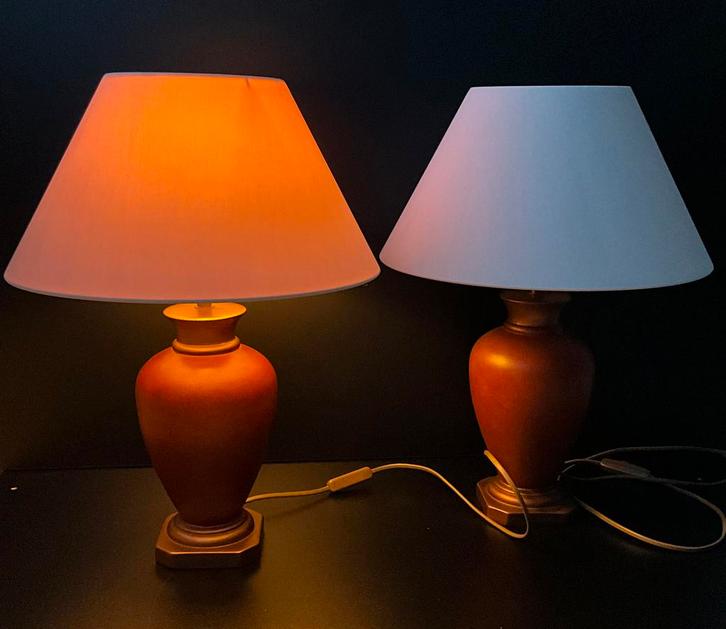 Twee prachtige tafellampen, Huis en Inrichting, Lampen | Tafellampen, Zo goed als nieuw, Minder dan 50 cm, Overige materialen