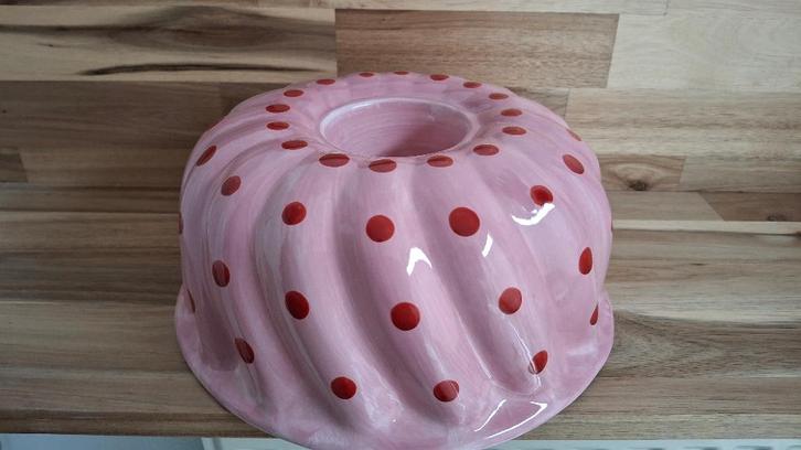 Blond Amsterdam tulband roze met rode stippen, Huis en Inrichting, Keuken | Keukenbenodigdheden, Zo goed als nieuw, Ophalen of Verzenden