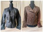 HEMA leren lederen biker jack & suede animal print jas jasje, Zwart, Gedragen, Hema, Ophalen