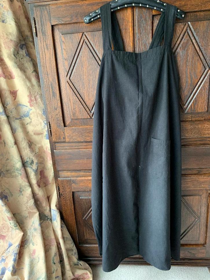 Lang zwart schildersschort, schort knutselen; Vonda; 4XL, Kleding | Dames, Grote Maten, Gedragen, Zwart, Ophalen of Verzenden