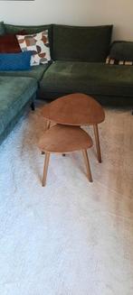 Set van 2 houten bijzettafels, Ophalen, Minder dan 45 cm, Minder dan 55 cm, Gebruikt