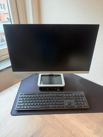 HP Computer + Scherm, Toetsenbord & WiFi Adapter beschikbaar voor biedingen