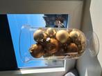 Stolp met kerstballen, lametta en kralen goud, Ophalen, Zo goed als nieuw