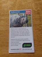 Kortingsbon voor Eindhoven Zoo, Drie personen of meer, Kortingskaart