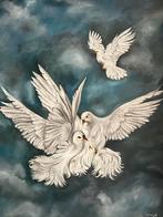 Olieverf Schilderij - Vredesduiven 60x80, Ophalen of Verzenden