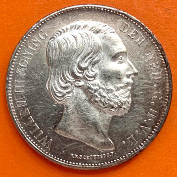 Nederland Rijksdaalder 1874 klaver Willem III zilver   beschikbaar voor biedingen