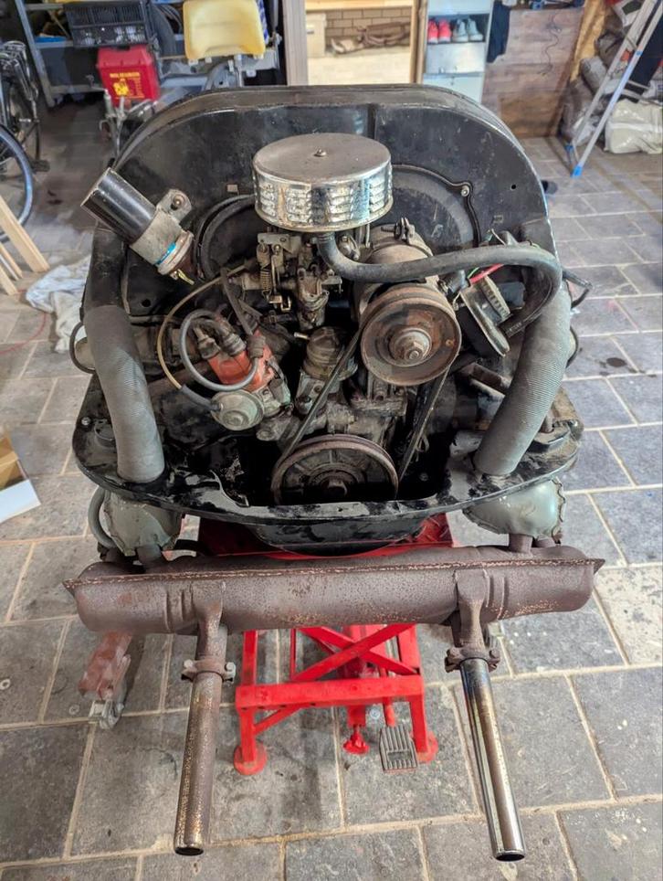 Volkswagen Kever motor 1300 dubbelpoorts AB + kachelpotten, Auto-onderdelen, Motor en Toebehoren, Volkswagen, Gebruikt, Ophalen