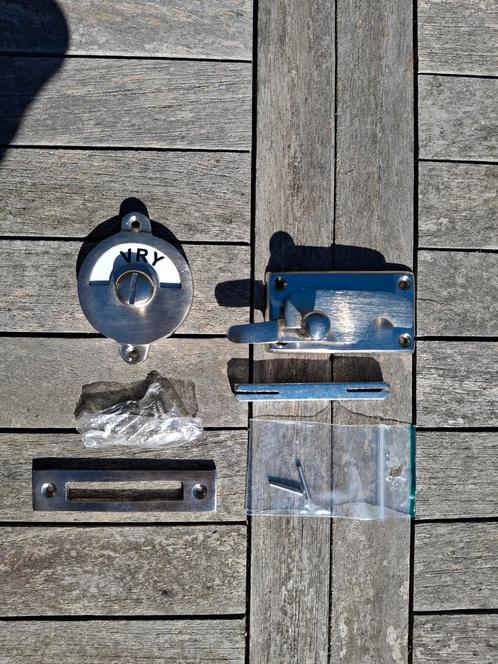 Retro nikkel jaren dertig toilet-/ badkamer sluiting - Nieuw, Doe-het-zelf en Verbouw, Hang- en Sluitwerk, Nieuw, Klink of Kruk