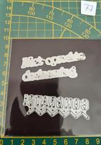 sm 77  Snijmal 'Congrats' en meer, Hobby en Vrije tijd, Scrapbooking, Ophalen, Gebruikt, Frame of Mal, Overige merken