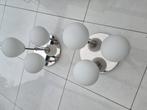 Desja lampen 2x, Huis en Inrichting, Lampen | Plafondlampen, Ophalen of Verzenden, Zo goed als nieuw, Glas