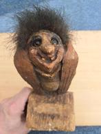 Trol pop van hout gemaakt in Noorwegen 25 cm groot, Verzamelen, Verzenden