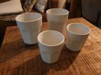 wit 2 lungo 2 espresso kopjes, Huis en Inrichting, Ophalen of Verzenden, Zo goed als nieuw, Overige stijlen, Kop(pen) en/of Schotel(s)