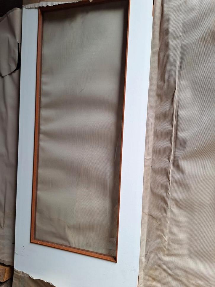 Deur met glas, Doe-het-zelf en Verbouw, Kozijnen en Schuifpuien, Zo goed als nieuw, Deurkozijn, Hout, 75 tot 150 cm, Ophalen