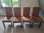 4 mooie nooit gebruikte eetkamerstoelen, Huis en Inrichting, Stoelen, Ophalen, Nieuw, Bruin, Vier