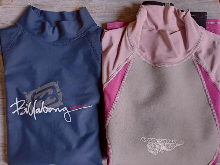 Magic Marine, Brunotti neopreen, rashguard surfshirt top M L, Watersport en Boten, Watersportkleding, Gebruikt, Wetsuit, Dame of Heer