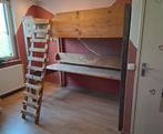 Hoogslaper steigerhout met bureau, Ophalen, Zo goed als nieuw, Hoogslaper