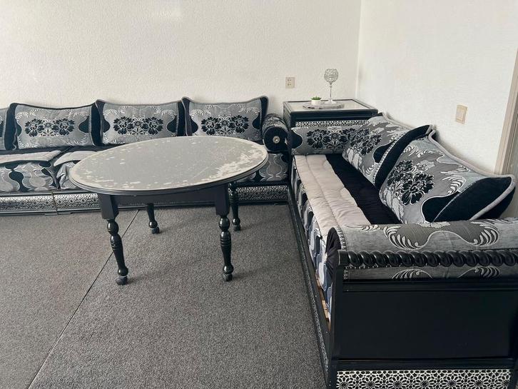 Marokkaanse Bank (Pure Sedari), Huis en Inrichting, Banken | Bankstellen, Zo goed als nieuw, Hoekbank, Overige maten, Hout, Ophalen