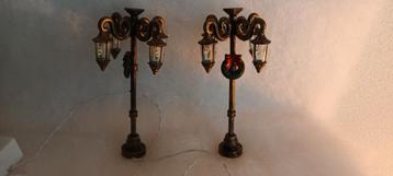 2 Setjes Straatverlichting Kerstdorp beschikbaar voor biedingen