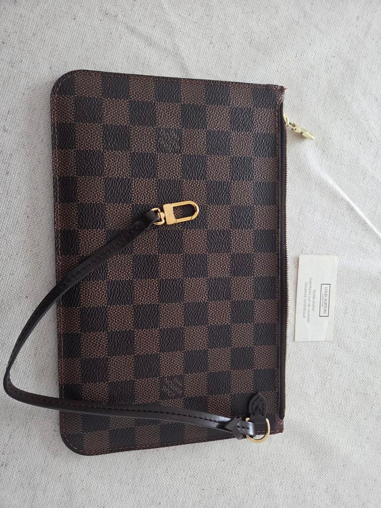 Louis Vuitton Neverfull Pochette Damier- Zo goed als nieuw, Ophalen of Verzenden, Zo goed als nieuw, Bruin, Overige merken