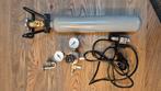 CO2 set met fles (leeg) en reduceerventiel, Dieren en Toebehoren, Vissen | Aquaria en Toebehoren, Ophalen of Verzenden, Gebruikt