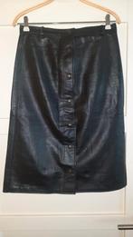 Izgs LEREN KOKERROK PENSILROK met drukknopen zwart LEER, Kleding | Dames, Rokken, Ophalen of Verzenden, Zo goed als nieuw, Zwart