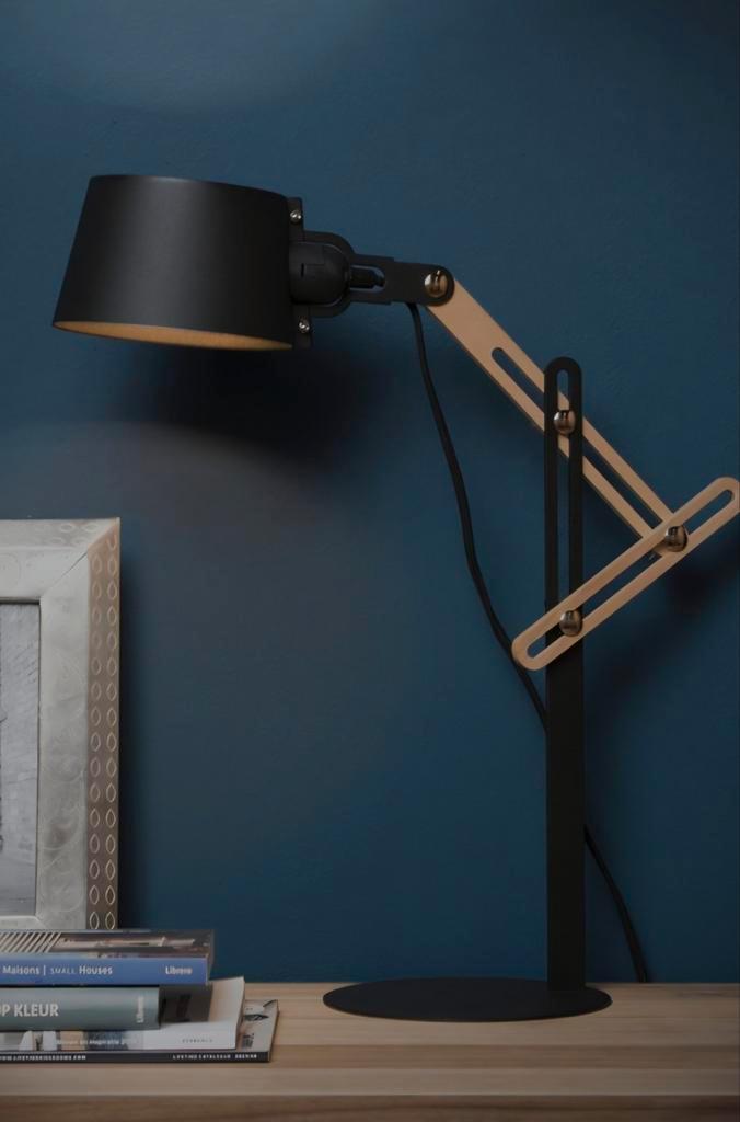 Nieuw! Moderne bureaulamp + gratis dimbare LED lamp, Huis en Inrichting, Lampen | Tafellampen, Nieuw, Minder dan 50 cm, Hout, Metaal