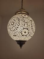 Hanglamp van glas en metaal (diameter 26 cm), Huis en Inrichting, Ophalen, Gebruikt, Oriental, Glas