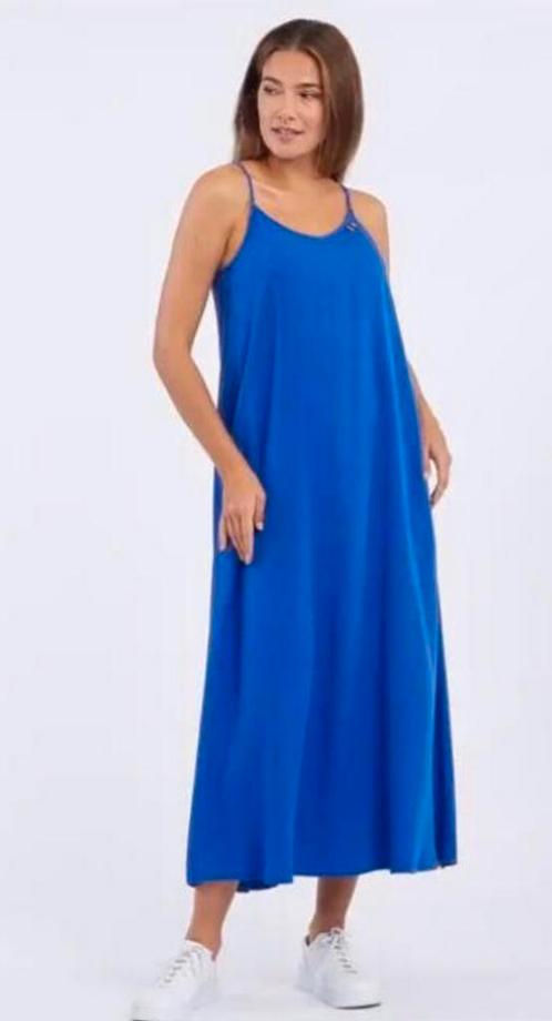 Ragwear vegan maxi jurk lang kobalt blauw mouwloos M,L,XXL, Kleding | Dames, Jurken, Nieuw, Maat 38/40 (M), Blauw, Onder de knie