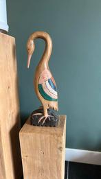Houten staandbeeld watervogel, Ophalen of Verzenden, Zo goed als nieuw