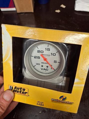 Autometer Vacuum Gauge 2"5/8 Oldtimers Chevrolet Mopar Ford beschikbaar voor biedingen