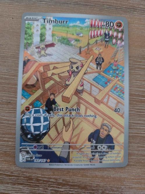 Timburr alt art TWM pokemon kaart, Hobby en Vrije tijd, Verzamelkaartspellen | Pokémon, Nieuw, Losse kaart, Ophalen of Verzenden