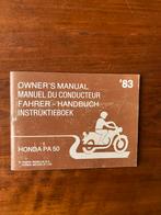 Honda pa50 instructieboekje, Ophalen of Verzenden, Zo goed als nieuw