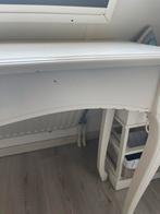 Witte Sidetable / Bureau met Lade, Huis en Inrichting, Ophalen, Gebruikt, Bureau