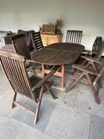 Te koop een tuin set, Tuin en Terras, Tuinsets en Loungesets, Ophalen, Gebruikt, Hardhout, 6 zitplaatsen