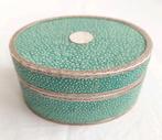 Beschildert zilveren Shagreen John Paul Cooper thee doos box, Antiek en Kunst, Ophalen of Verzenden, Zilver