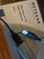 Netgear WG111 Wireless-G 54 USB Adapter, Computers en Software, Netwerkkaarten, Ophalen of Verzenden, Gebruikt, Extern, Netgear
