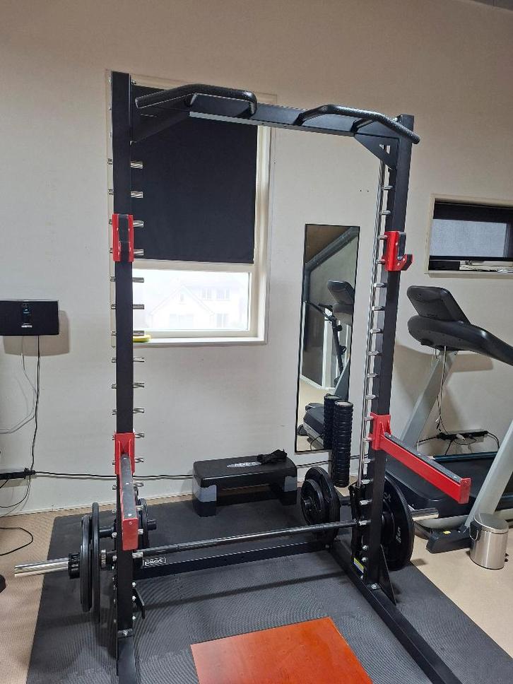 Smith machine, Sport en Fitness, Fitnessapparatuur, Nieuw, Krachtstation, Armen, Benen, Borst, Rug, Metaal, Ophalen