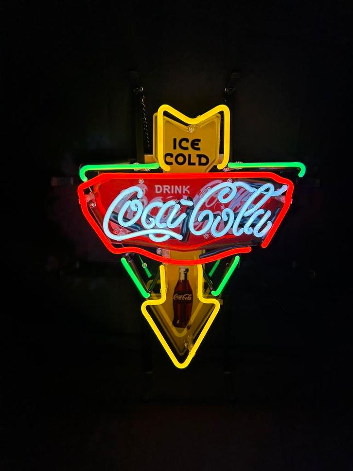 Coca Cola glas neon lamp / lichtreclame, Verzamelen, Merken en Reclamevoorwerpen, Nieuw, Lichtbak of (neon) lamp, Ophalen of Verzenden