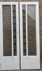 Setje deuren met glas in lood, Gebruikt, Binnendeur, Minder dan 200 cm, Glas